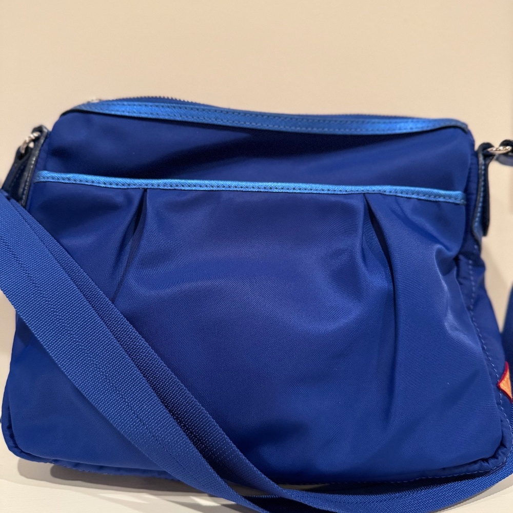 EUC MZ Wallace Vibrant Blue Crossbody Bag with Pouch - Picture 2 of 7